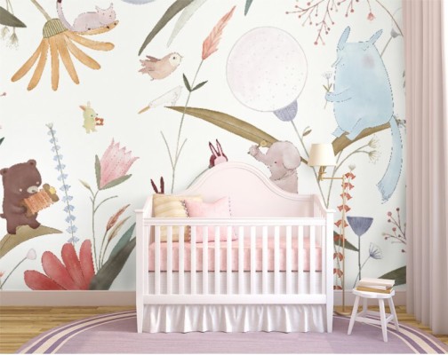 Baby Mural Forest - 790x626 Wallpaper - teahub.io