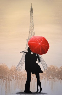 Eiffel Tower With Red Umbrella - 595x900 Wallpaper - teahub.io