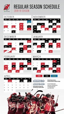 new jersey devils regular season schedule