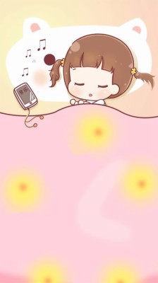 Cute Girl Sleeping Cartoon - 736x1307 Wallpaper 