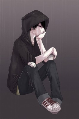 Anime Boy With Hoodie - 640x960 Wallpaper 