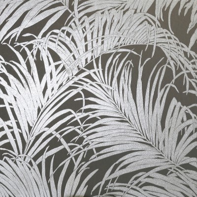 Arthouse Kiss Foil Palm Leaf Black Bronze Wallpaper - Kiss Foil Palm