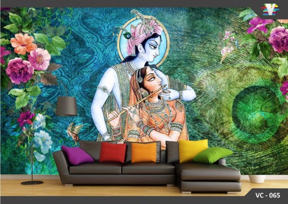 Radha Krishna Wall Design - 1000x1012 Wallpaper 
