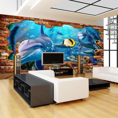 Undersea Seaworld Fish Shell 3d Wallpaper Wall Mural - Aparelho De Som ...