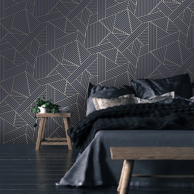 Geometric Wallpaper In Bedroom - 1000x1000 Wallpaper - teahub.io