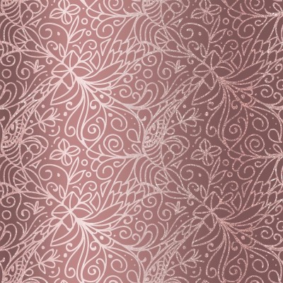 Amelia Floral Gold Silver Wallpaper - Rose Gold Floral - 1000x1000 ...