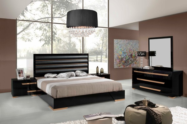 Amazing Rose Gold Bedroom Nova Domus Romeo Italian - Black And Rose ...
