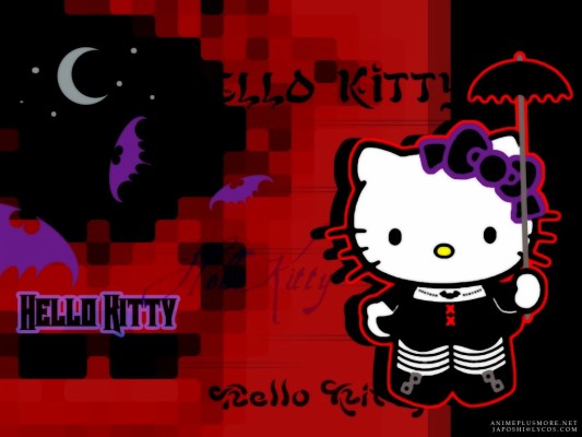 Hello Kitty Red Wallpaper - Gothic Hello Kitty - 1024x768 Wallpaper ...