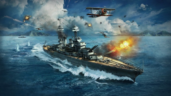 Wallpaper World Of Warships, Wargaming Net, Ship, Explosion - World Of ...