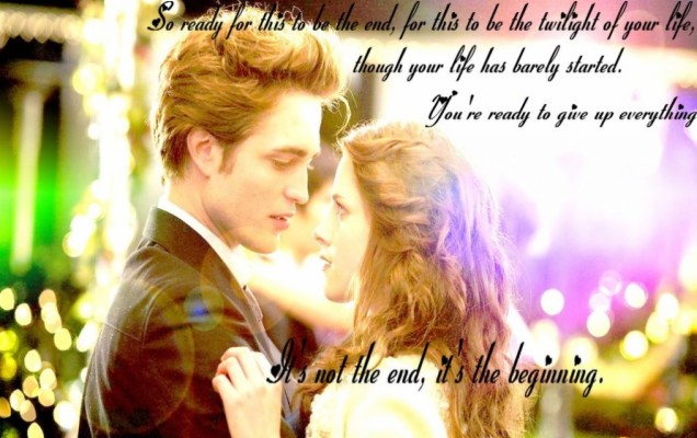 twilight wallpaper edward and bella kiss