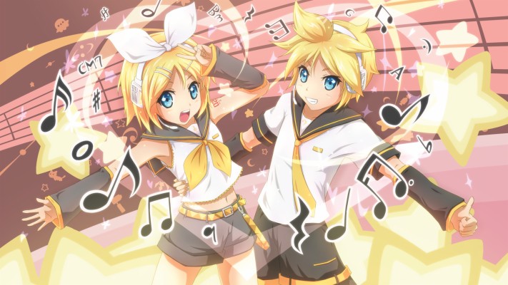 Hug Kagamine Len Kagamine Rin Male Vocaloid - Yellow Haired Anime Twins ...