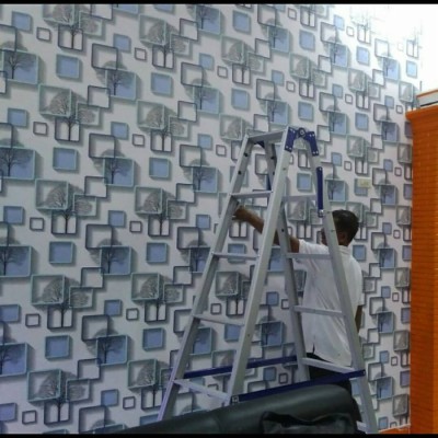  Wallpaper  Dinding  Kotak  3d  45cmx10 Meter Kenya 