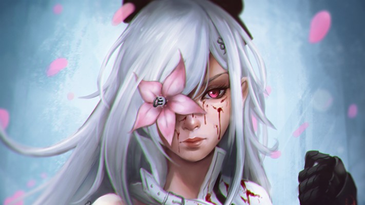 Wallpaper Blood Anime Red Eyes Asian Manga Light Novel - Red Eyes Blood 