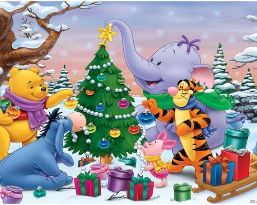 Winnie The Pooh Wallpaper - Winnie The Pooh Christmas Backgrounds ...