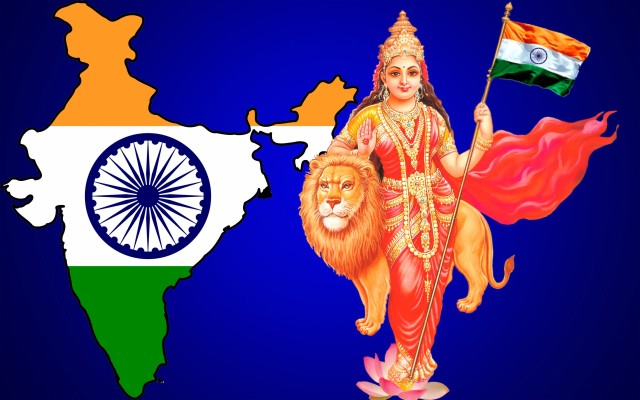 Bharat Mata With Indian Flag 1920x1080 Wallpaper Teahub Io