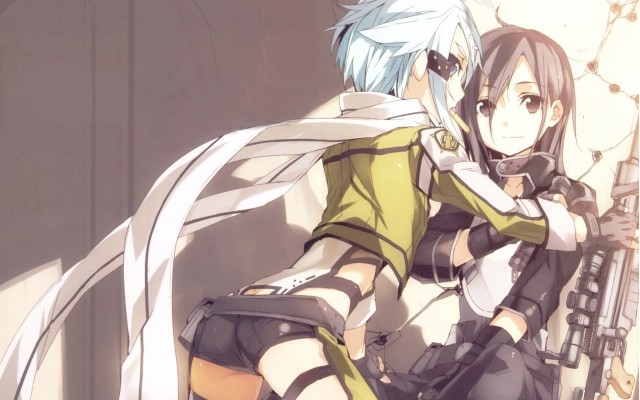 Sinon Kirito - 3960x2160 Wallpaper - teahub.io