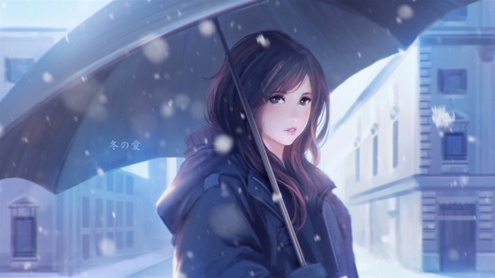 Snow Anime Wallpaper Snow, Anime, Girls, Pixiv, Fantasia - Snow Anime ...