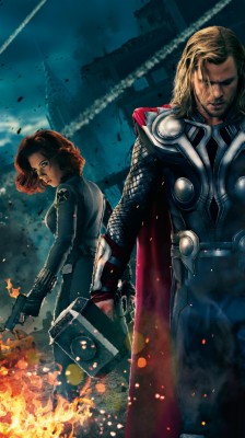 Avengers Thor Black Widow 600x1067 Wallpaper Teahub Io