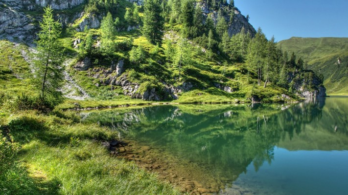 Wallpaper Lake Mountain Mirror Reflection Calm - Fond D Écran Montagne ...