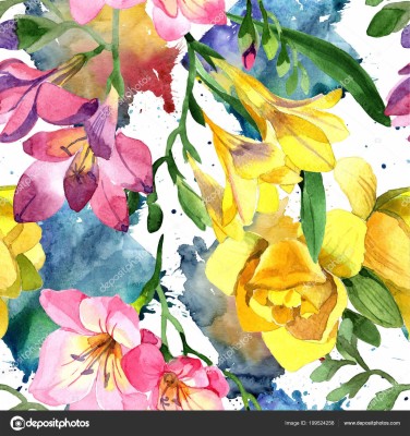 Freesia Wallpaper Illustration - 1600x1700 Wallpaper - teahub.io