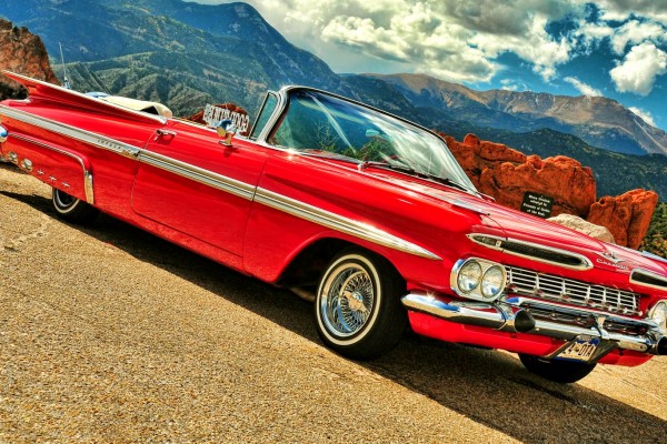 Chevrolet Impala 1959 Red Wallpaper - Red 59 Impala Lowrider - 1366x910  Wallpaper 