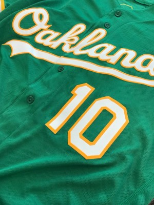 a's kelly green jersey