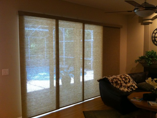 Contemporary Way To Cover Sliding Glass Door Covering - Plantation ...