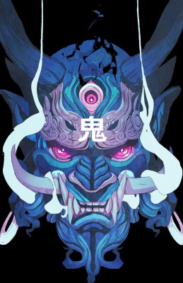 Japanese Demon Mask Wallpaper