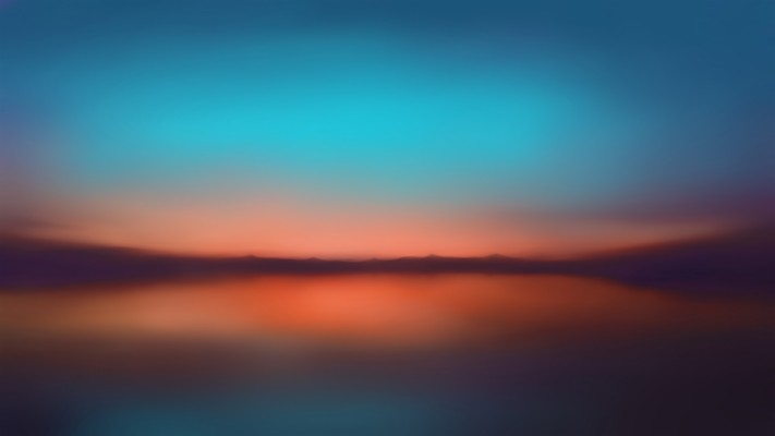 Sunset, Blury, Lake, Clean Sky - Minimal Wallpaper 5k - 1920x1080 Wallpaper  