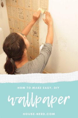 How To Make Diy Wallpaper From An Old Book House Nerd - Girl - 735x1102  Wallpaper 