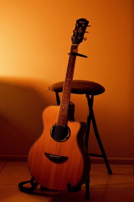 Guitar With Stand Hd - 910x1366 Wallpaper - teahub.io