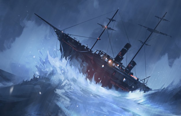 Anime Fantasy Hd Storm Waves The Element On Pictures - Stormy Sea ...