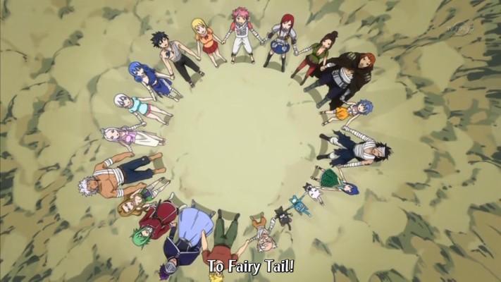 Fairy Tail Human Circle Fairy Tail Lets Hold Hands 1280x7 Wallpaper Teahub Io