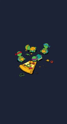 Pizza, Wallpaper, And Background Image - Cute Teenage Mutant Ninja Turtles  - 694x1280 Wallpaper 