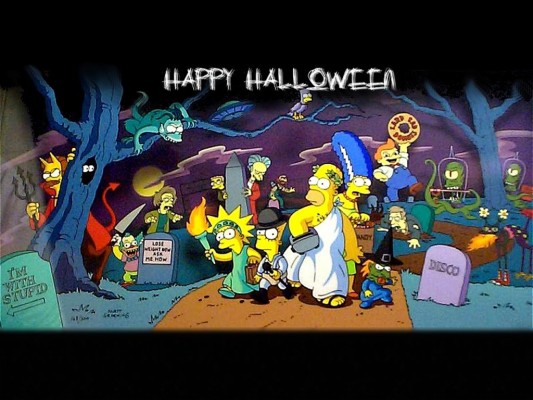 The Simpsons Desktop Wallpaper Hd Image The Simpsons Simpsons Halloween 1024x768 Wallpaper Teahub Io