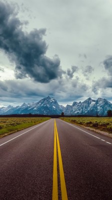 Road, Sky, Clouds, Mountains, 8k - 8k Road - 640x1138 Wallpaper 