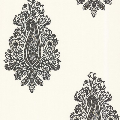 Single Black And White Paisley Design - 1500x1500 Wallpaper - teahub.io