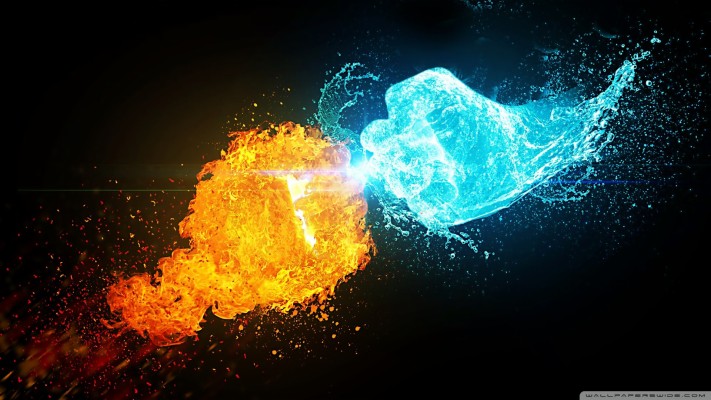 Fire Vs Water Wallpaper - Background Fire And Water - 1920x1080 Wallpaper -  