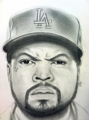 Man S Face Sketch Hd Wallpaper - Cool Drawings Of Ice Cube - 970x1309 ...