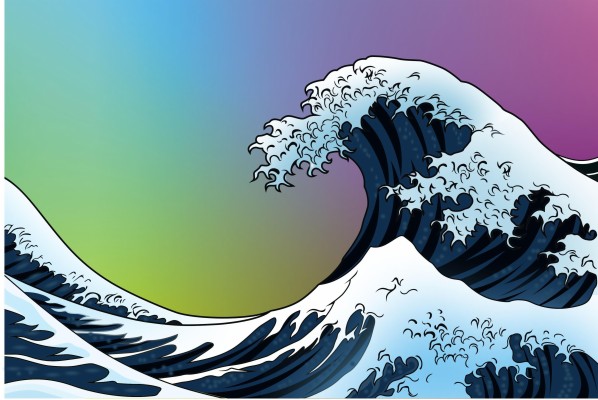 aesthetic high quality ocean wave ocean waves anime