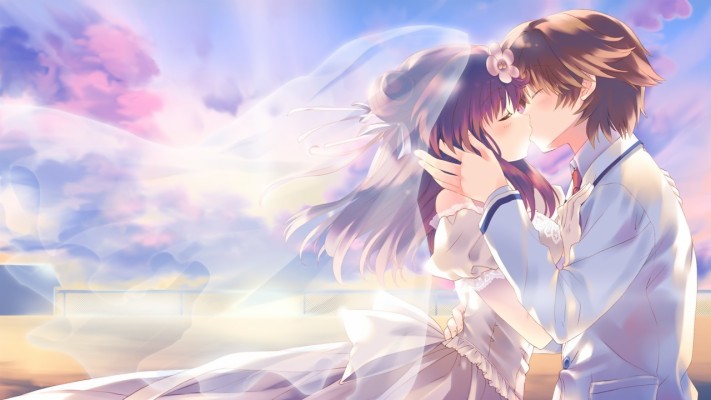 Sweet Young Wedding Couple Wallpapers - Arrangement Marriage Anime -  1280x720 Wallpaper 