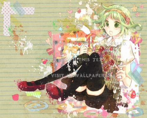 Gumi Megpoid Green Hair Flower Vocaloid 1280x1024 Wallpaper Teahub Io