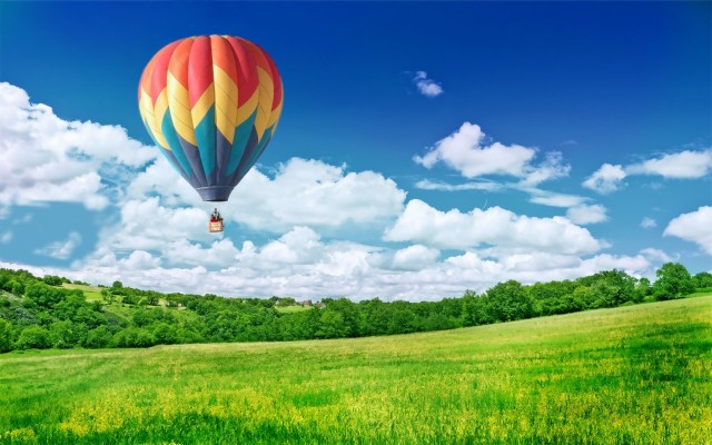 Balloon In Sky - Landscape Hot Air Balloon - 1280x800 Wallpaper - teahub.io