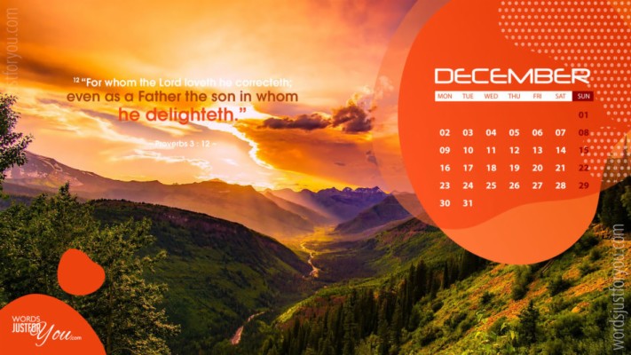 Bible Verse Hd December 2019 Calendar Desktop Wallpaper - Best Place To ...