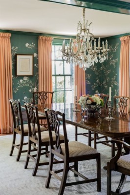 Large Chinoiserie In Dining Room - 630x947 Wallpaper - teahub.io