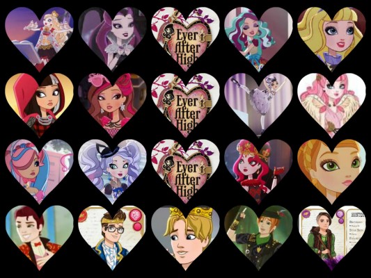 Ever After High Students - Heart - 1024x768 Wallpaper 