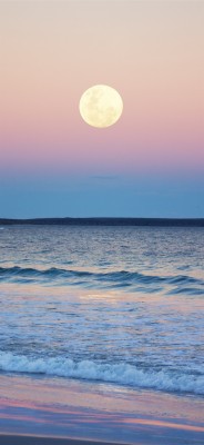 Moon On Ocean Day Time 1125x2436 Wallpaper Teahub Io