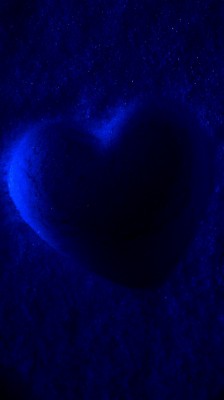 Wallpaper Heart Dark Light Surface Blue Blue Wallpapers For Iphone 8 938x1668 Wallpaper Teahub Io