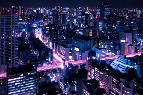 Tokyo Night - Tokyo Top View Night - 1024x683 Wallpaper - teahub.io