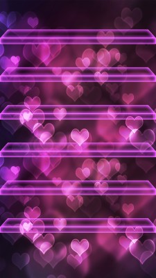 Ââtap And Get The Free App Shelves Hearts Bokeh - Girly Wallpaper Ipad Mini  - HD Wallpaper